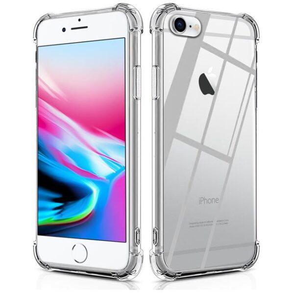 iPhone 7 transparente Hülle mit dicken Ecken von vorne/hinten