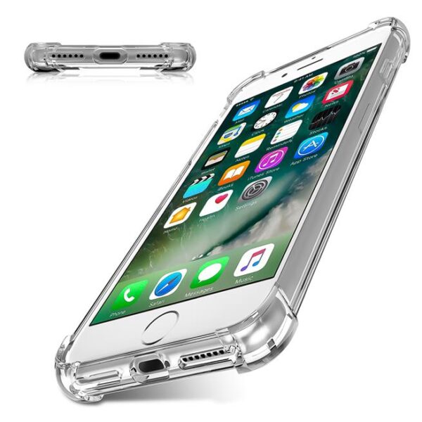 iPhone 7 transparente Hülle mit dicken Ecken von unten