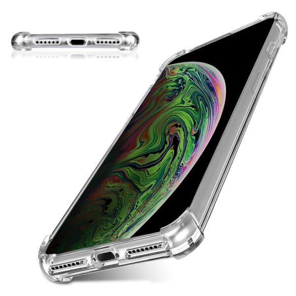 iPhone X transparente Hülle mit dicken Ecken von unten