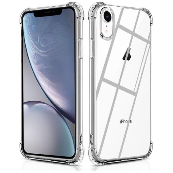 iPhone XR transparente Hülle mit dicken Ecken vorne/hinten